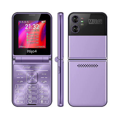 अच्छी कीमत बुजुर्ग F265 2.55 '' 4 सिम कार्ड फ्लिप बटन फोन 1400mAh कैमरा ब्लूटूथ एफएम रेडियो 2 जी ऑनलाइन
