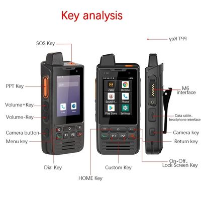 अच्छी कीमत UNIWA F60 Zello वाल्की टॉक IP68 स्मार्टफोन एंड्रॉयड 9 2.8'' 1+8GB एफएम रेडियो 5300mAh 4G पीटीटी जीपीएस ऑनलाइन