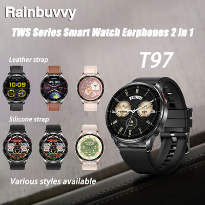 अच्छी कीमत Bluetooth Earphones T97 TWS 2-in-1 HIFI 9D Sound Quality Health Exercise Monitoring Watch ऑनलाइन